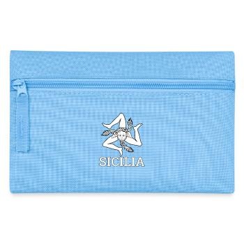 « Drapeau sicilien » - Sicile, Sicilia - Trousse - bleu clair - Devant