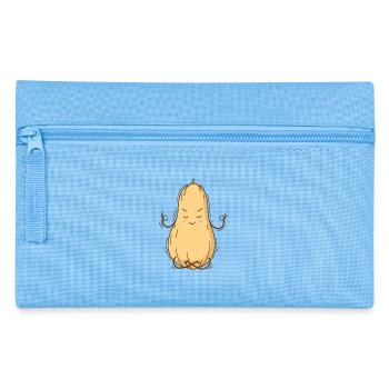Butternut Kürbis beim Meditieren - Federtasche - Hellblau - Vorne
