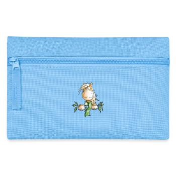 Cheval d’hiver I Motif de cheval Amusant - Trousse - bleu clair - Devant