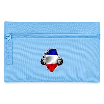 Drapeau rouge bleu-blanc - Trousse - bleu clair - Devant