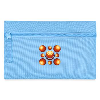 Retro Kugel Muster Mid-Century - Federtasche - Hellblau - Vorne