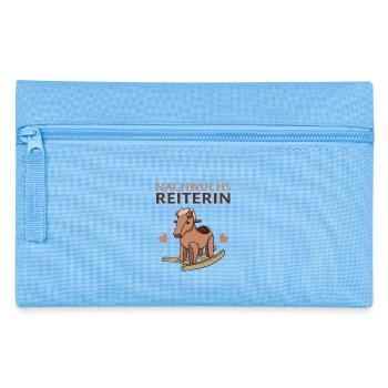 Baby Pferd Reiten Spruch - Federtasche - Hellblau - Vorne