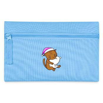 Katze Katzenrasse Abessinierkatze - Federtasche - Hellblau - Vorne