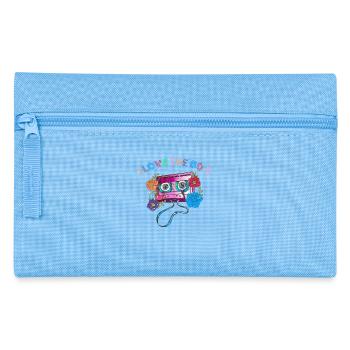 ove Die 80er Jahre Kassette Kassette Achtziger Retro Vintage - Federtasche - Hellblau - Vorne