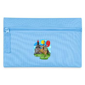 Ritter 9. Geburtstag 9 Jahre Junge Geschenk - Federtasche - Hellblau - Vorne