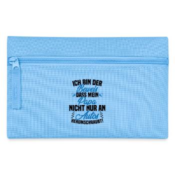 Ich Bin der Beweis DASS Papa Nicht nur an Autos - Federtasche - Hellblau - Vorne