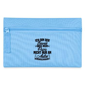 Ich Bin der Beweis DASS Papa Nicht nur an Autos - Federtasche - Hellblau - Vorne