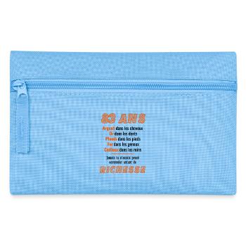83 Years Old Birthday Funny Gift Idea - Pencil Case - light blue - Front