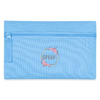 Marié Mariage Fiançailles Enterrement de vie de garçon LGBT Gay Cadeau - Trousse - bleu clair - Devant