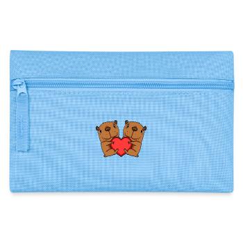 Motif de cœur Capybara capybara - Trousse - bleu clair - Devant