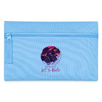 Synthwave Biker Retrowave Sunset Motocycliste - Trousse - bleu clair - Devant