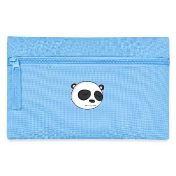 Tête de panda - Trousse - bleu clair - Devant