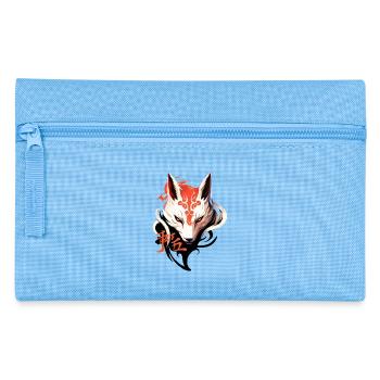 Masque De Renard Kumiho Japon Kitsune Samouraï Anime - Trousse - bleu clair - Devant