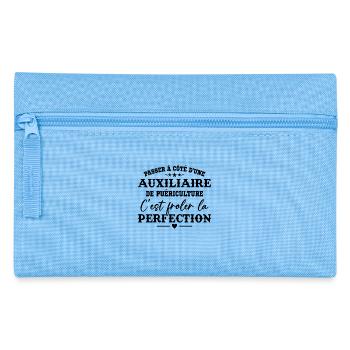 Auxiliaire de puériculture Puéricultrice Métier - Trousse - bleu clair - Devant