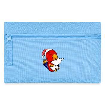 Papagei Vogel Niedlich Müde Weihnachten - Federtasche - Hellblau - Vorne