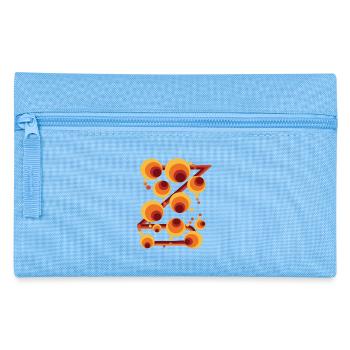 Abstract Polka Dot Circle Pattern - Pencil Case - light blue - Front
