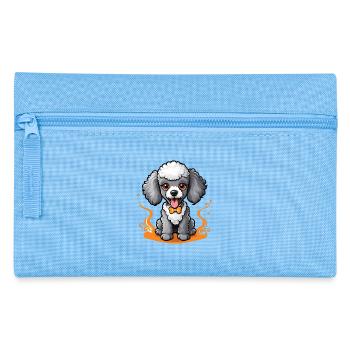 Dapper Poodle - Federtasche - Hellblau - Vorne