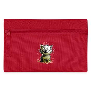 Cat laughs - Pencil Case - red - Front