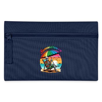 Summerween Skeleton: Chillen im Sommer - Federtasche - Hellblau - Vorne