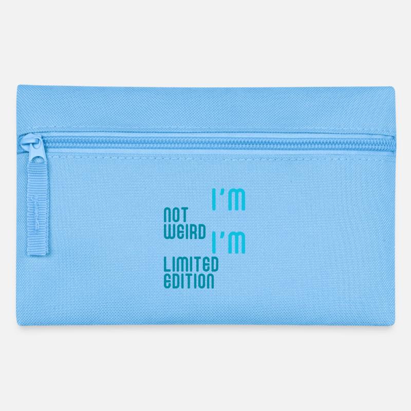 Ich bin nicht seltsam, ich bin limitiert - Federtasche - Hellblau