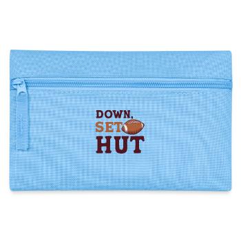 Fußballer Down Set Hut Rugby Fußball - Federtasche - Hellblau - Vorne