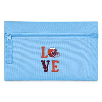 Footballeur Quart-arrière Amour Football - Trousse - bleu clair - Devant
