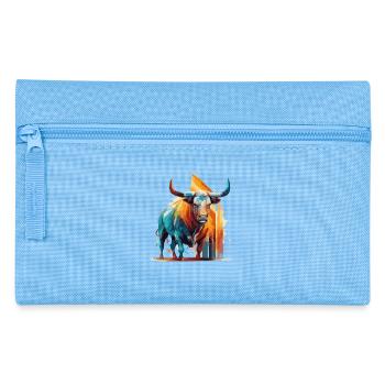 Bull, Bull, Rainbow - Pencil Case - light blue - Front