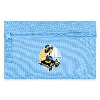 Turntable, Retro, Vintage, Turntable, DJ, - Pencil Case - light blue - Front