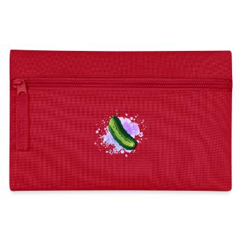 Vegetarier Veganer saure Gurke Design - Federtasche - Rot - Vorne