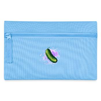 Vegetarier Veganer saure Gurke Design - Federtasche - Hellblau - Vorne