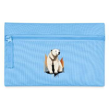 Polar Bear, North Pole, , Winter - Pencil Case - light blue - Front