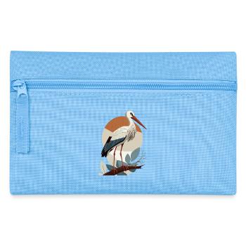 Stork, Bird, Birth, Pregnancy, Pregnant - Pencil Case - light blue - Front