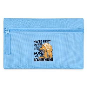 Afghan Hound You're Lucky I am Here - Pencil Case - light blue - Front