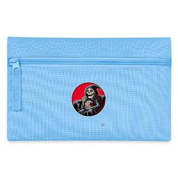 Grim Reaper Cineast mit Popcorn - Federtasche - Hellblau - Vorne