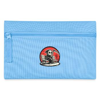 Lonely Grim Reaper on a Park Bench - Pencil Case - light blue - Front