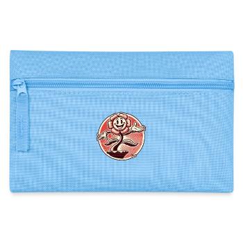Lustige Retro-Cartoon-Blume - Federtasche - Hellblau - Vorne