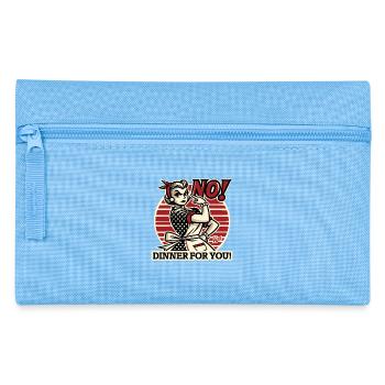 Retro wütende Hausfrau sagt: Kein Essen für dich - Federtasche - Hellblau - Vorne