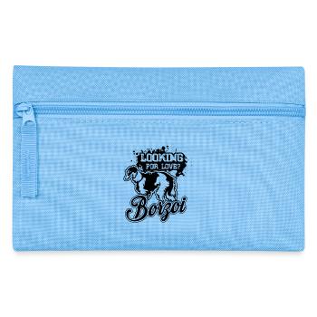 Borzoi Looking For Love - Pencil Case - light blue - Front