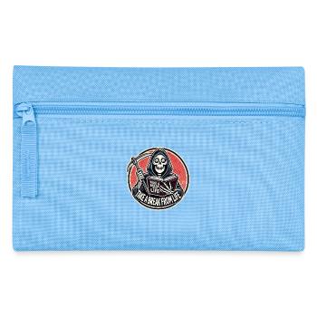 Grim Reaper reads "Take a break from life" - Pencil Case - light blue - Front