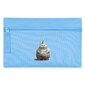 Cat celebrates fifth birthday 5 - Pencil Case - light blue - Front