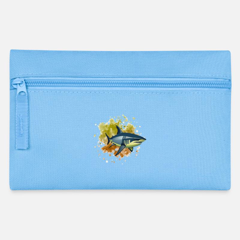 Hai Haifisch - Federtasche - Hellblau