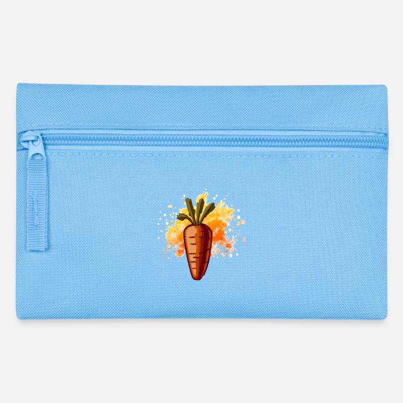 Vegetarier Veganer Karotte Möhre Design - Federtasche - Hellblau