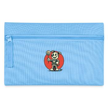 Chic Dressed Dog with a Balloon - Pencil Case - light blue - Front