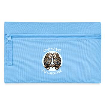 Hiboux mon hibou de la Saint-Valentin - Trousse - bleu clair - Devant
