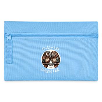 Hiboux mon hibou de la Saint-Valentin - Trousse - bleu clair - Devant