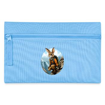 Rabbit Mountaineer / Hiking Rabbit - Pencil Case - light blue - Front