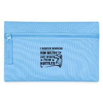 I Rescue Borzois From Shelters - Pencil Case - light blue - Front