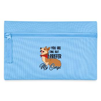 I Prefer My Corgi Dog - Pencil Case - light blue - Front