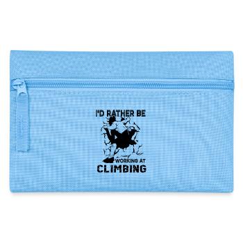 I'd Rather Be Working At Climbing - Pencil Case - light blue - Front