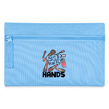 I Eat With My Hands Makeup Artist - Pencil Case - light blue - Front